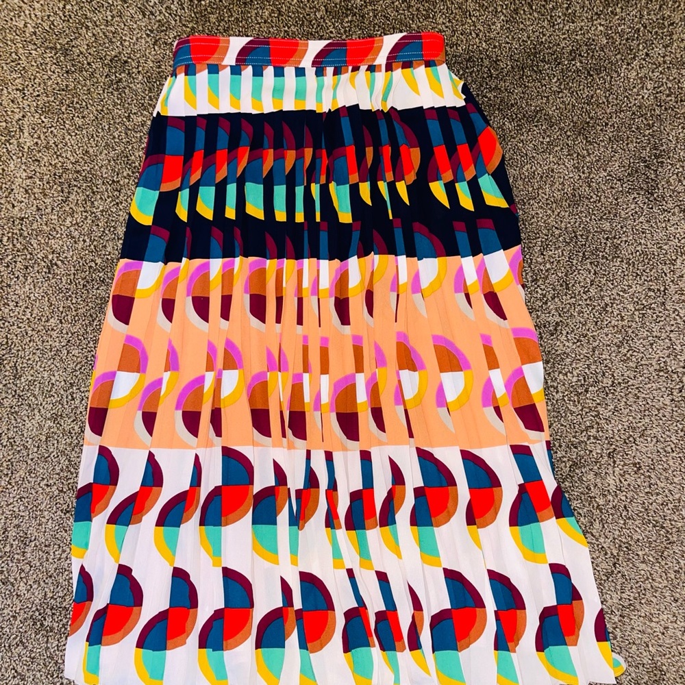 Jcrew midi skirt 00 never worn multi color